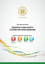 ESSENTIAL FOOD SAFETY: A GUIDE FOR FOOD HANDLERS