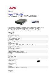Smart-UPS On-Line APC Smart-UPS RT 3000VA RM ... - MgManager