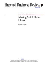 Making M&A Fly in China - The University of Texas at Dallas