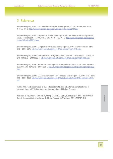 Soil Generic Assessment Criteria for Human Health Risk ... - ESdat