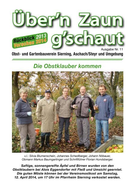 Aœber N Zaun G Schaut Obst Und Gartenbauverein Sierning