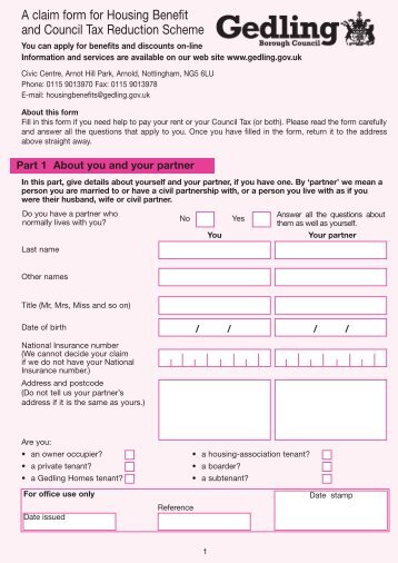 Application Form - Gedling Borough Council