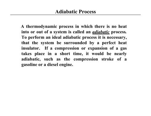 Polytropic Process of an Ideal Gas