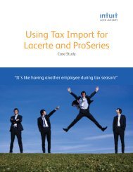 ACCOUNTANTS Using Tax Import For Lacerte And ProSeries - Intuit