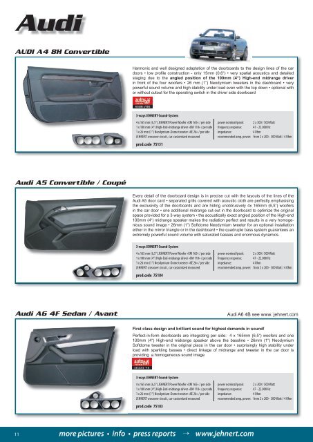 Download the Jehnert Product Catalogue - Automobili