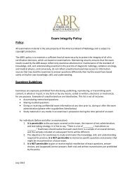 ABR Exam Security Policy - The American Board of Radiology