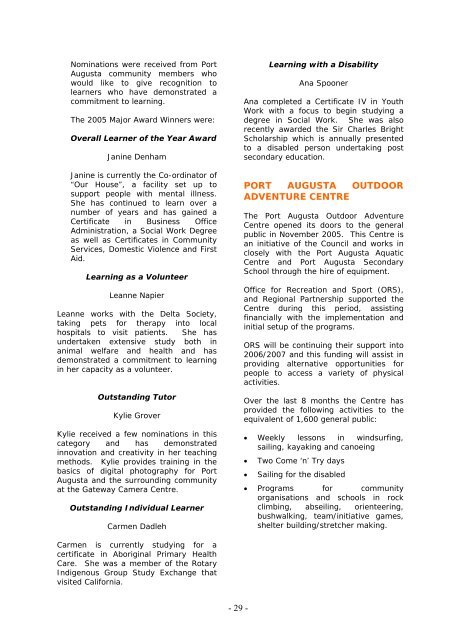 Annual Report 2005/2006 - Port Augusta - SA.Gov.au