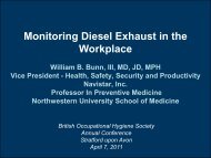 Monitoring Diesel Exhaust in the Workplace - BOHS