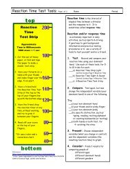 Reaction Time Test Strip