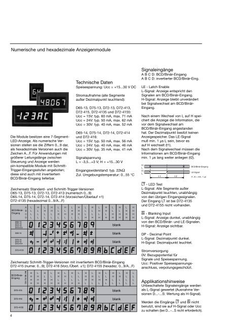 Modulare Digitalanzeigen Modulare Digitalanzeigen - Siebert ...