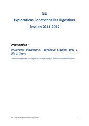 DIU Explorations Fonctionnelles Digestives Session 2011-2012