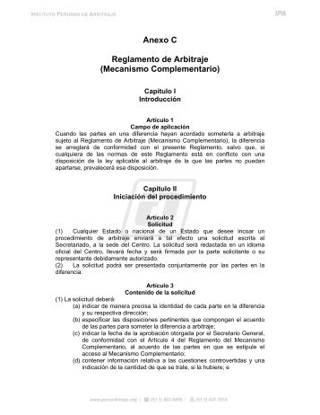 Reglamento de Arbitraje - Mecanismo Complementario CIADI.pdf