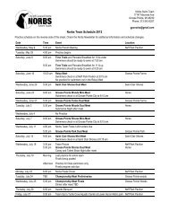 Norbs Team Schedule 2012 - City of Grosse Pointe