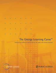 The Energy Learning Curve: Coming from different ... - Public Agenda