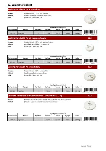 02. Valaisintarvikkeet - JO-EL