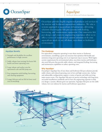 AquaSparâ¢ Datasheet - Ocean Spar Technologies LLC