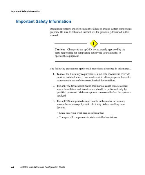 Câ¢CUREÂ® 800/8000 9.4 apC/8X Technical Manual - Tyco Security ...