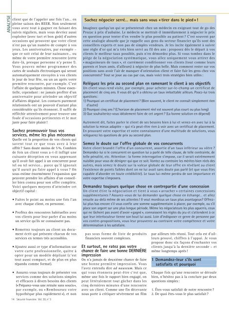 juillet 2005 - Vol. 30 - No 3 - Chambre de la sÃ©curitÃ© financiÃ¨re