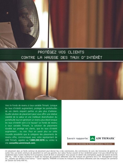 juillet 2005 - Vol. 30 - No 3 - Chambre de la sÃ©curitÃ© financiÃ¨re