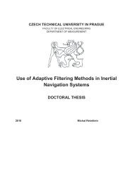 Use of Adaptive Filtering Methods in Inertial Navigation Systems