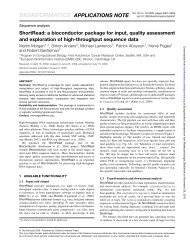 BIOINFORMATICS APPLICATIONS NOTE - EMBL