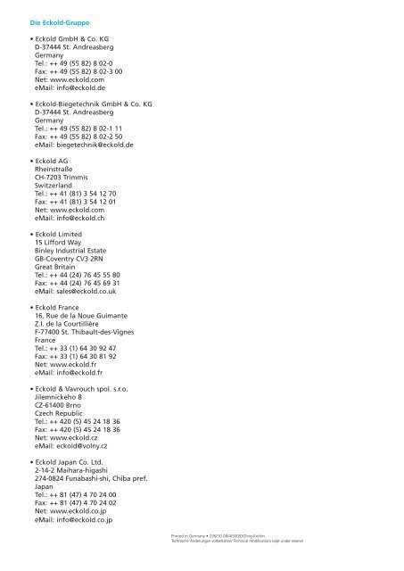 Bördeln an Radhausflanschen Prospekt (pdf - Eckold