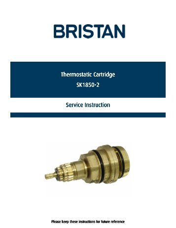 Service Instruction Thermostatic Cartridge SK1850-2