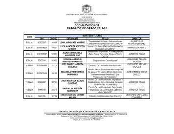 socializaciones trabajos de grado 2011-01 martes 07 junio