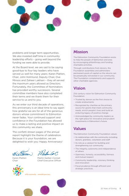 2009 Annual Report - Edmonton Community Foundation