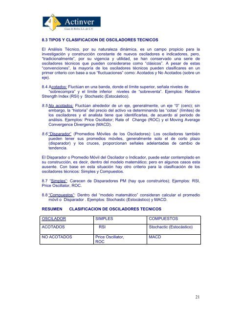 Curso de AnÃ¡lisis Tecnico - Actinver