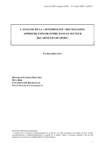 L'analyse de la sensorialitÃ© des magasins - Le marketing pour tous