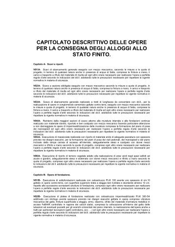 capitolato descrittivo delle opere da eseguire per la costruzione di ...