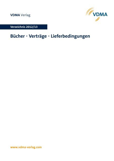 Bücher • Verträge • Lieferbedingungen - VDMA-Shop