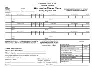 Exhibition Entry Form - The Warrenton Horse Show