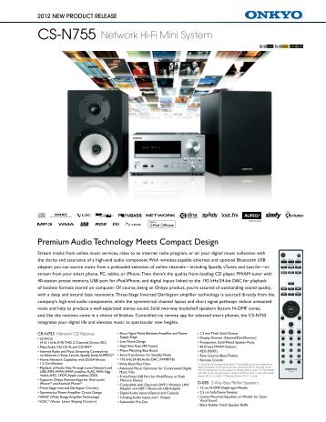 CS-N755 Network Hi-Fi Mini System - Onkyo