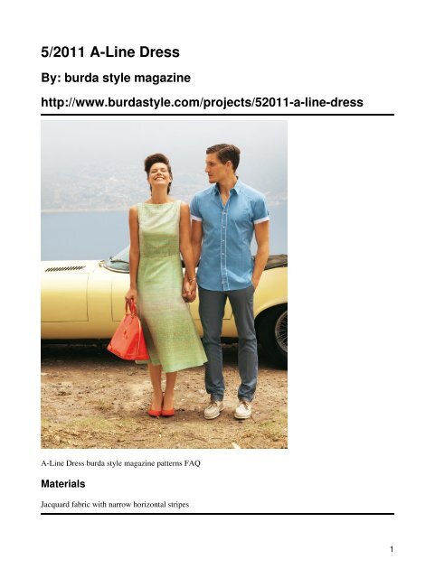 5/2011 A-Line Dress - BurdaStyle.com