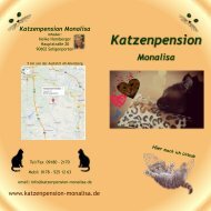 Katzenpension Monalisa www.katzenpension-monalisa.de