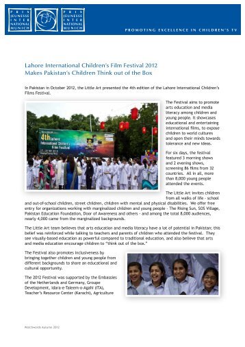 Lahore International Children's Film Festival 2012 Makes Pakistan's ...