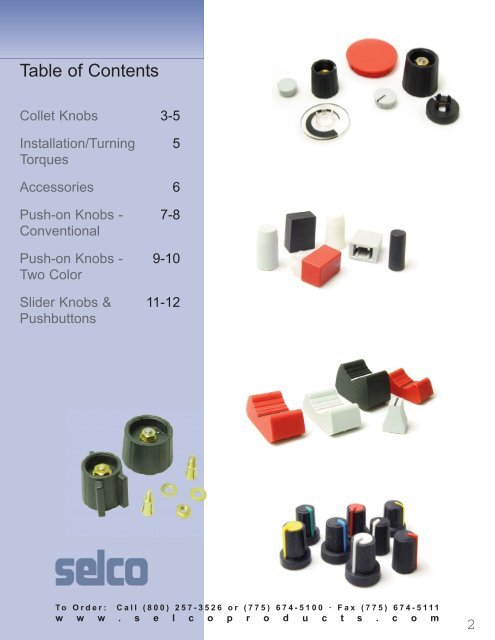 Control Knobs Catalog - Selco Products Company