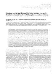 Dominant species and dispersal limitation regulate tree species ...