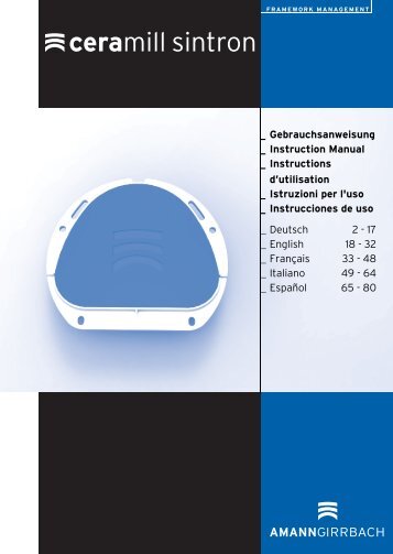 Istruzioni per l'uso _ Instrucciones de uso _ Deutsch