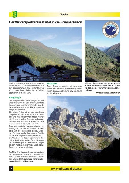 Der Grinziger Ausgabe 18 (2,43 MB) - Gemeinde Grinzens - Land Tirol