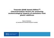 Towards QSAR based USEtoxTM characterisation factors for ...