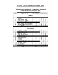 NATIONAL CENTRE FOR DISEASE CONTROL, DELHI Total ...