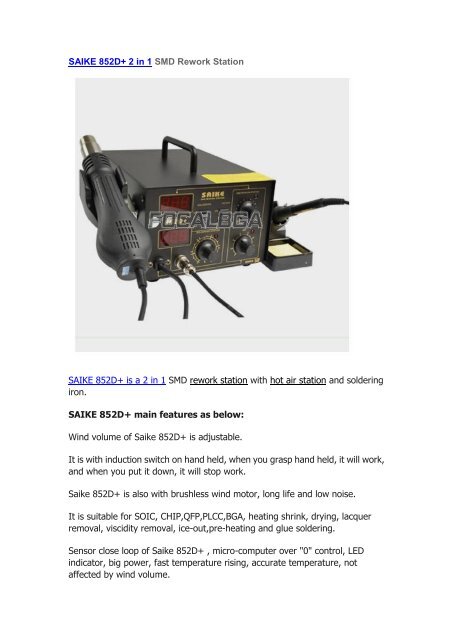 Smd rework 2024 station 852d
