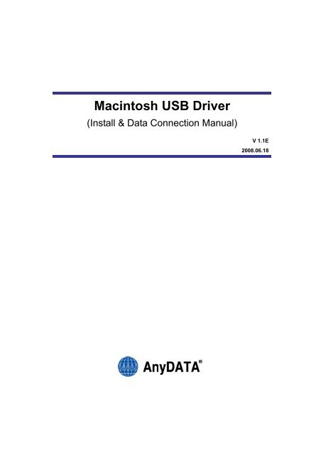 Macintosh USB Driver