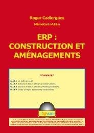ERP : CONSTRUCTION ET AMÃNAGEMENTS