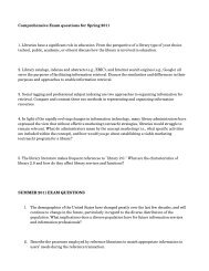 comprehensive exam questions - College of Communication and ...