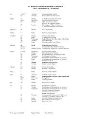 el monte union high school district 2013-2014 school calendar