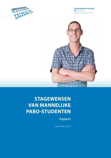 Rapport Stagewensen van Mannelijke Pabo-studenten